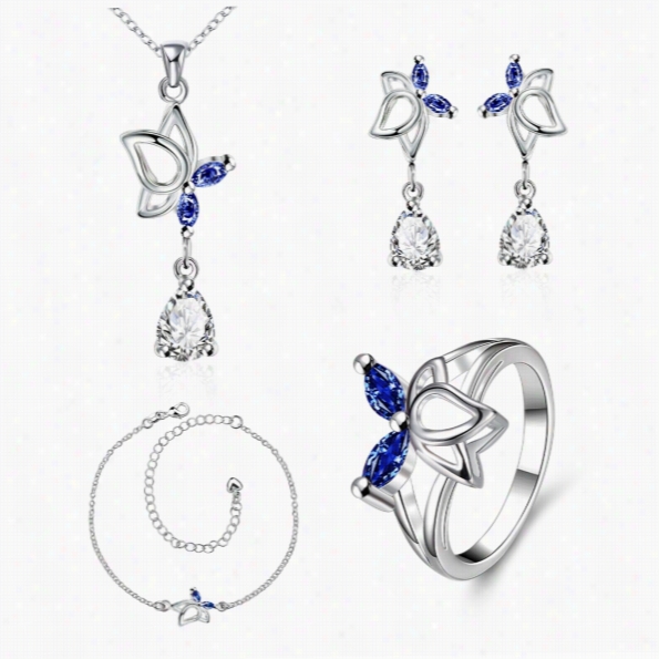 S018-b Fashion Popular 925 Silver Plated Jewelry Sets For Sale Free Shipping