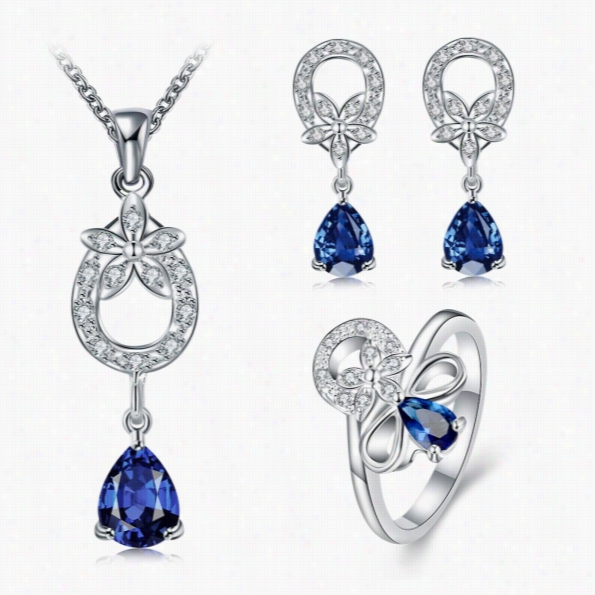 S091-d Fashion Pop Ular 925 Silver Plated Jewelry Sets For Salefree Shipping