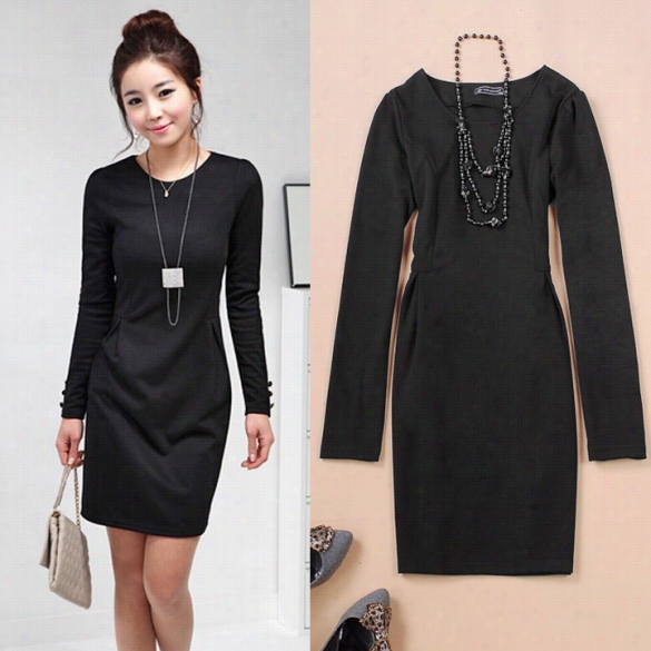 Stylish New Fashion New Women Sexy Service Lady Party Stretch Dress