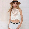 Stylish Ladies Sexy Hollow Crochet Bikini Cover Up Beach Blouse Vest Cami Swimwear