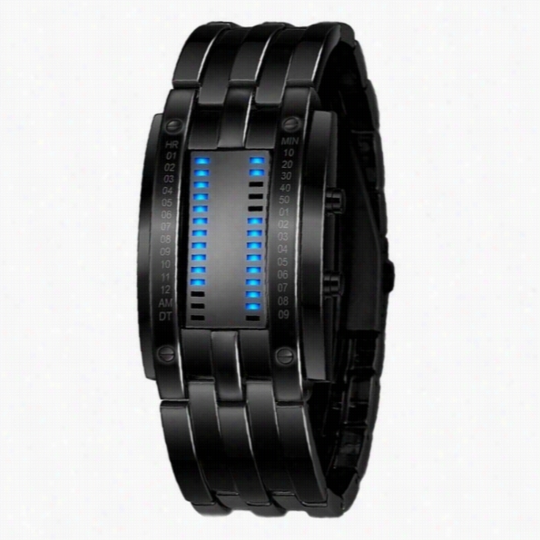 Unisex Men Women Stainless Steel Dre Binary Digitaal Led Bracelet Sport Watchse