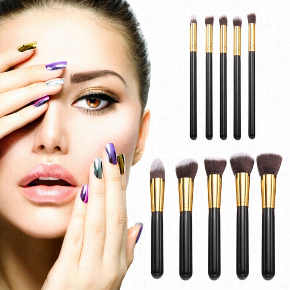 10pcs Makeup Brush Professional Cosmetic Foundation Facee Powder Brushes Kits Sets