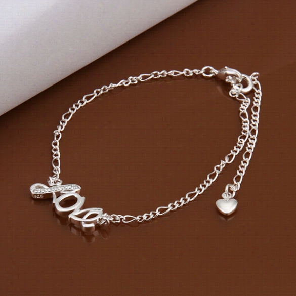 A01 Free Shipping New Design Large Stock Delicate Handmade Cheap Silver Plated Anklet Bulk Sale