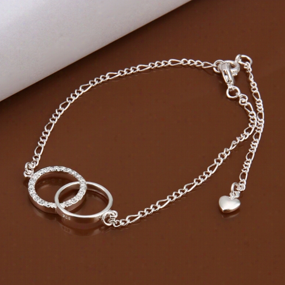 A005 Free Shipping New Design Large Stock Del Icate Handmade Cheap Silver Plated Anklet Blk Sale