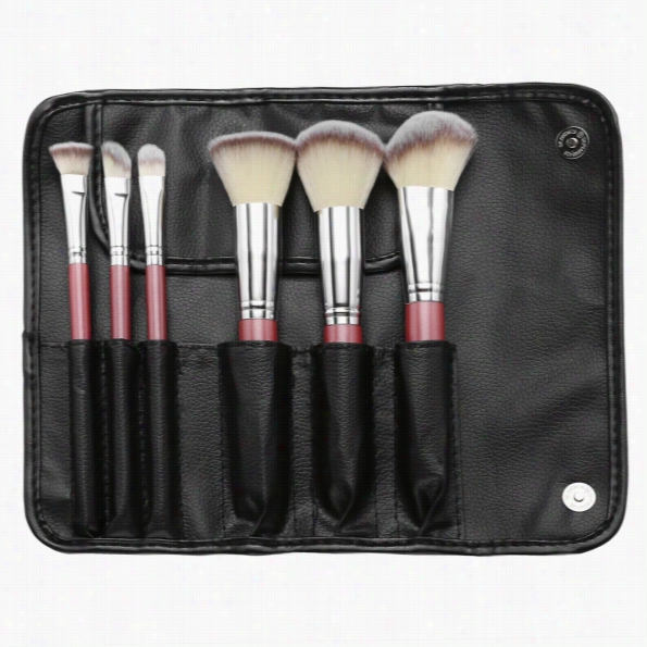 Acevivi 6 Pcs Makeupbrush Professionl Foundation Face Powder Brushes Set + Makeup Carrying Bag