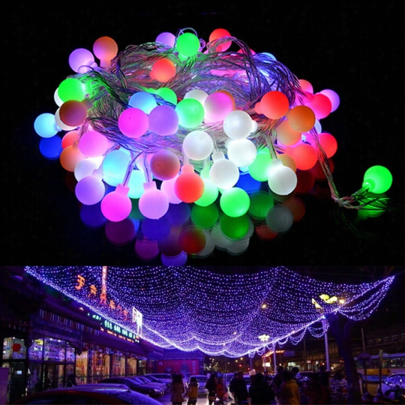 Beautiful Colorful 80 Led 8-modes Ball-shaped String Fairy Lights 10m"3ft