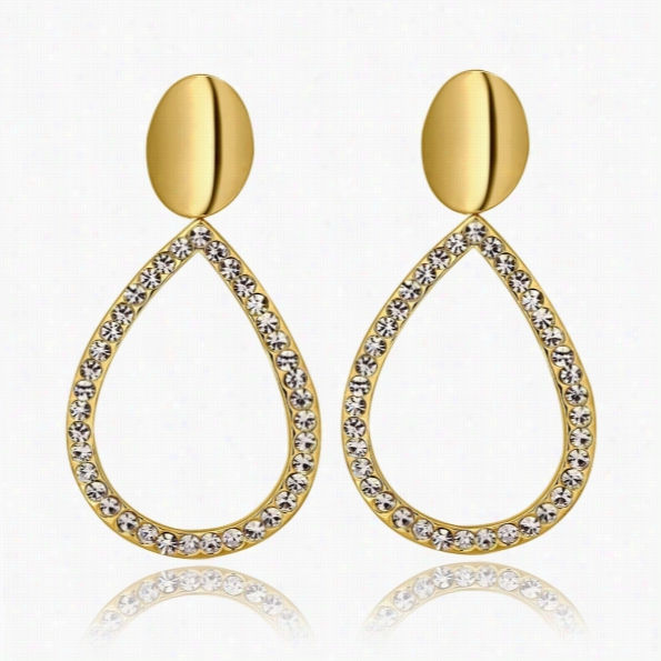 E961-awholesale Nickle Familiar Anttiallergic 18k Reall Gold Plated Earrings For Women New Fashion Jewelry