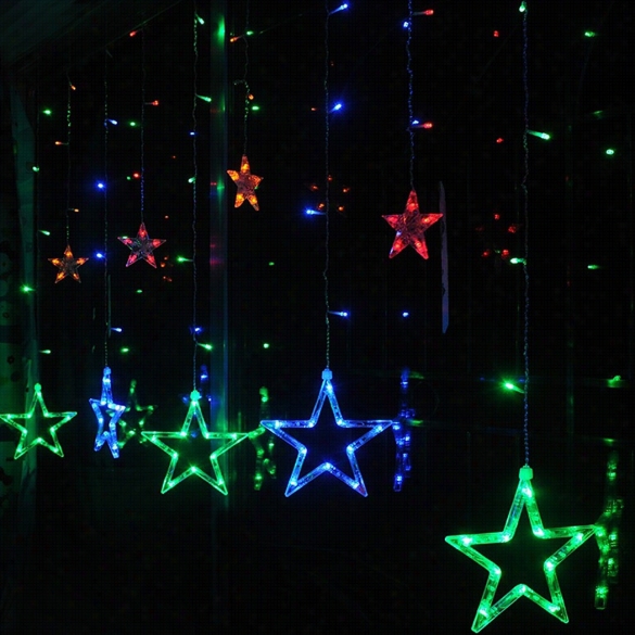 Fashion 12 Star Shap Eled Flash Lights Party Wedding Feast Decorations Strobe Curtain Night Lights