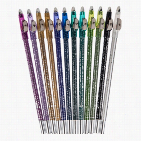 Fashion 12 Vivid Color Glitterl Iner Eyebrow Shadow Eyeliner Pencil Pen Cosmetic Makeup