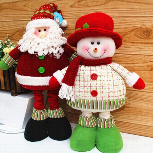 Beautiful Christmas Decoration Supplies Saanta Claus Snowman Flexible Lebs Flexible Ornament