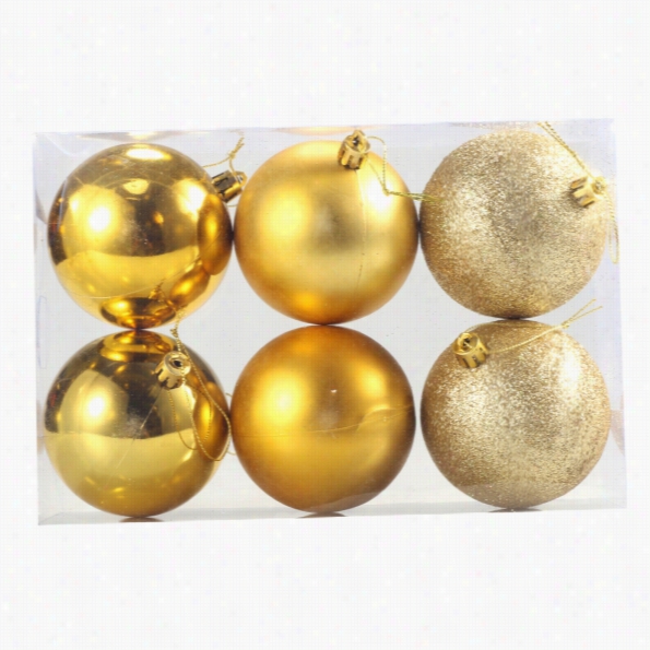 Novel 6pcs 78mm Acrylic Polishing Sequin Matte Chriistmas Tree Decor Hanging Balllp Arty Festival Supplier