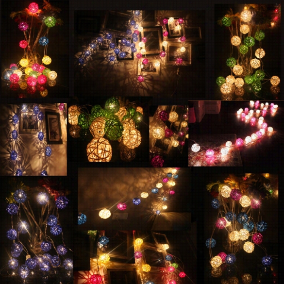 New Beautiful Colorful 30 Led Ball-shaped File Fairy Light 5cm*4m