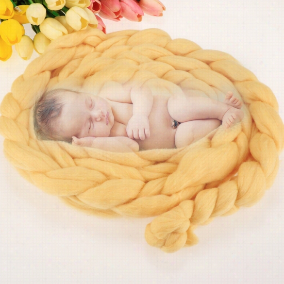New Fashion Shopping Basket Stuffer Photography Supplies Newborn Baby Shower Braid Blanket