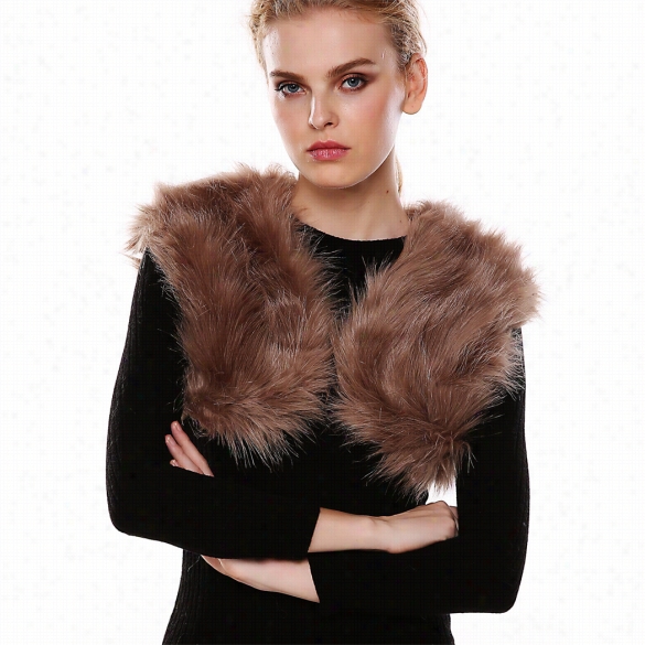 Ne Wfashion Sleeveless Faux Fur Tank Vest Short Wrap Shrug Cape Coat