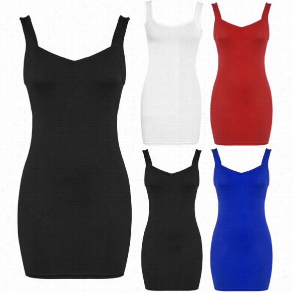 New Ladies Women Sexy V Neck Backless Sleeveless Bodycon Hip Package Solid Casual Mini Dress