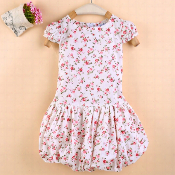 New Style Hot Fashion Baby Kids Girl Children's Ack Zipper Cup Sleeve O-neckk  Rsss Sundress