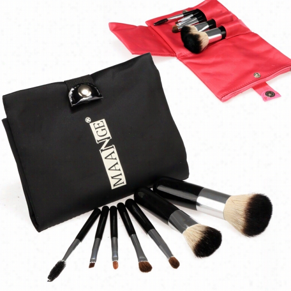 Professional 7pcs Makeup Brushes Set Foundation Powder Eyeshaadow Blush With Bag