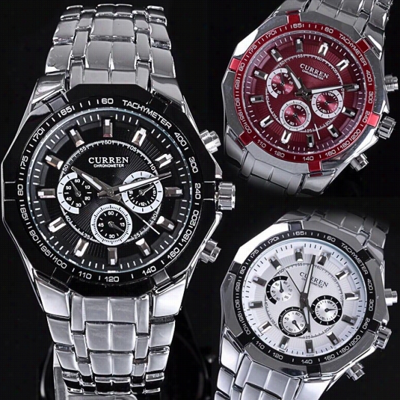 Sports Men Watch Stainless Adjustable Quartz Analog Wrist Watches