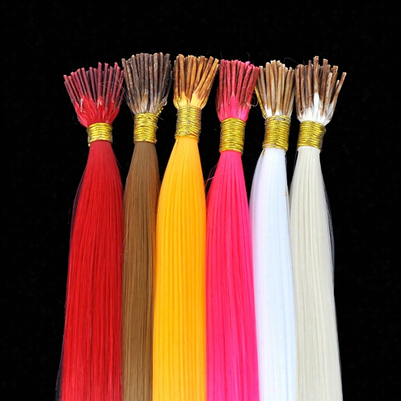 100pcs Women's 18" Soild Color St Raight Synthetic Hair Extensions