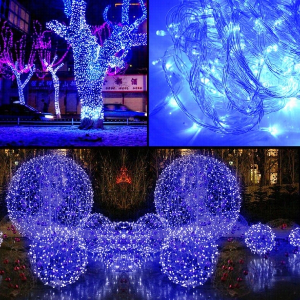 10m 100 Led Blue Lights Decorative Chrismas Party Festival Twinkle String L Amp Bubl With Tail Stopple1 10v