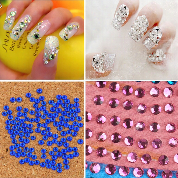 20000 Pcs Unobstructed Crystal Glitter Nail Art Rhinestone Decration 2mm