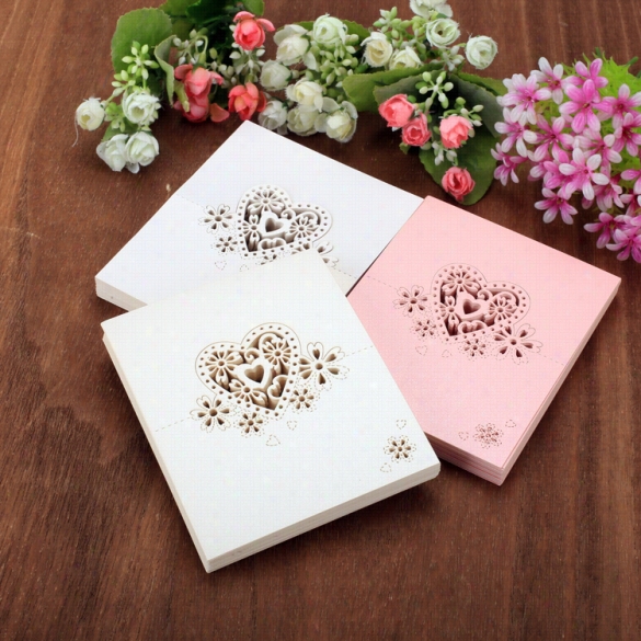 5-pcs Hot Fashion Beautiful Heart Shape Hollow Wedding Partu Decor Table Name Place Cards