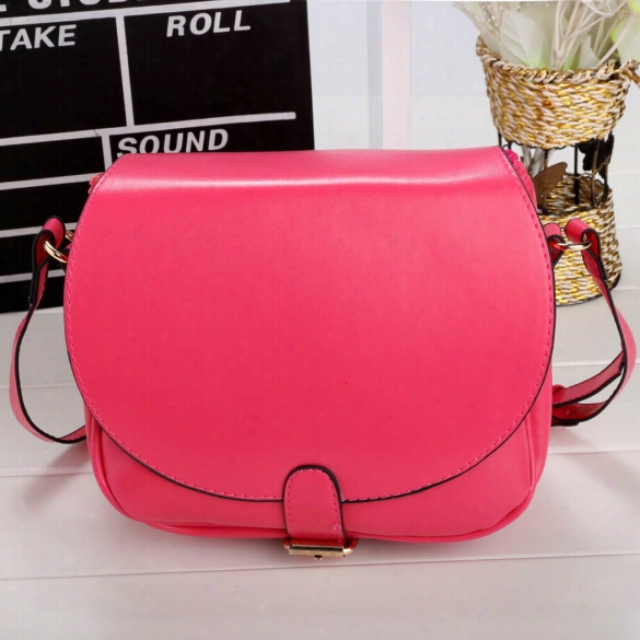 Candy Clor Women Synthetic  Leather Shoulder Stra Cr0ss Mini Small Bag Messenger Tote