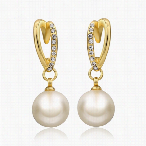 E932wholesale Nickl Free Anti Allergic 18k Real Gold Plated Earrjngs In Favor Of Women New Fashion Jewelry