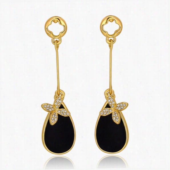 E978-awholesale Nickle Free Antiallergi C18k Real Gold Plated Earings For Women New  Fashion Jewels