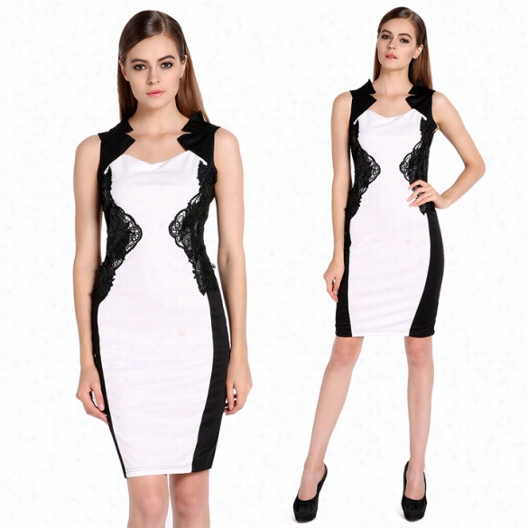 Embellished Lace Conttrast Bodycon Paarty Cocktail Evening Mini Dress
