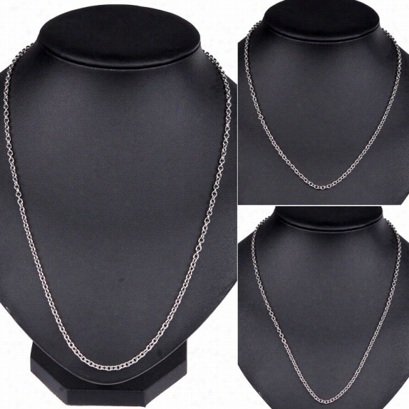 High Quality 3.1mm Fashion Simple Design Stainless Steel Chain Necklace No Pendant Silver