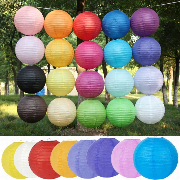 Multicolor Chinese Paper Lanterns Wedding Party Decoration 8" 12" 16" 20&quog; Dz88