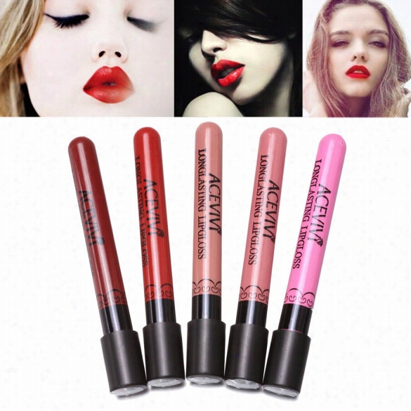 New Acevivi Penccil Waterprof Liquid Shimmer Makeup Lipstick Edge  Gloss