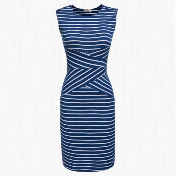 New Fashion Women Sleeveless Sexy Bodycon Paackage Hip Strip E Casual Shift Dress