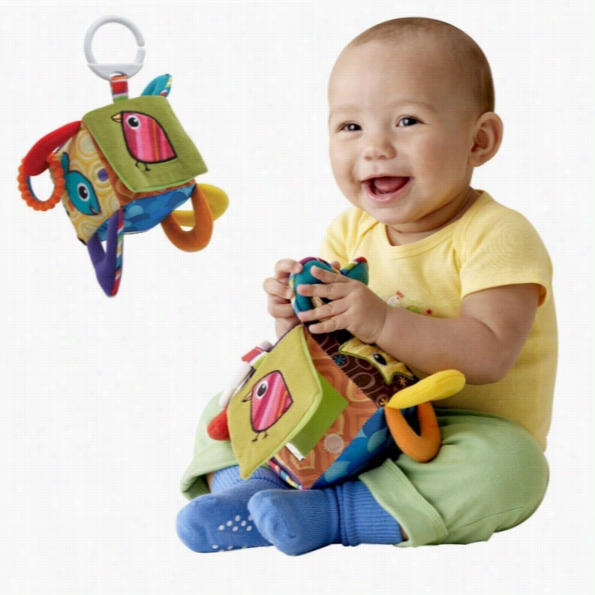 New Lovely Kid Mu Ltifunctional Clutch Cube Hang Bell Baby Rattles Tos