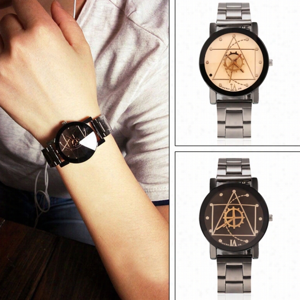 New Men"women Lovers Silex Analog Compass Stainless Steel Wrist Watch