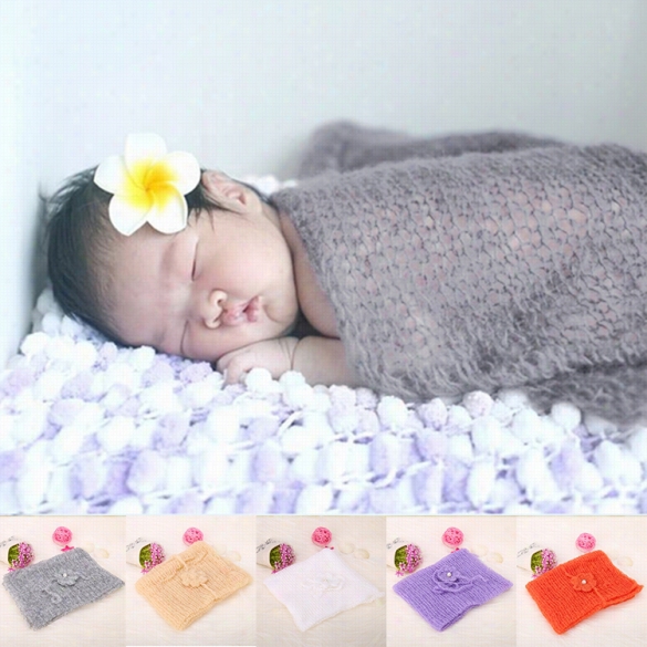Newborn Babies Maternity Wraps Scarf Shawl Hollow Out Swaddle Warpps Photo Graphy Pro Flloral Headband