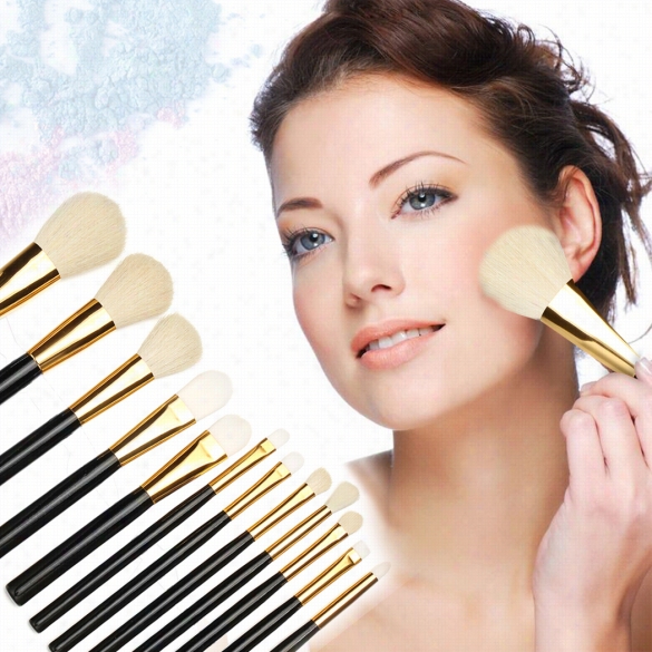 Professional 12"5"7pcs Cosmetic Makeup Brush Set Kit Powder Basis Eyeshadow Eyeliner Lip Brush Tool