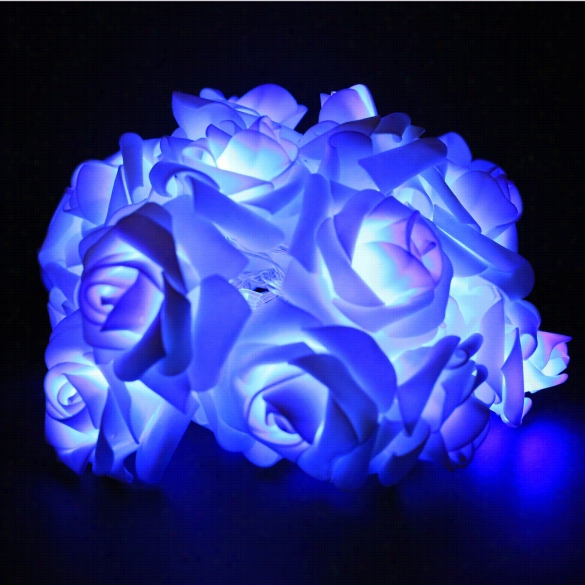 Romantic 2m Flower Rose Shape Home Garden Christmas Wed Ding P Arty Decoration Fairy String Light