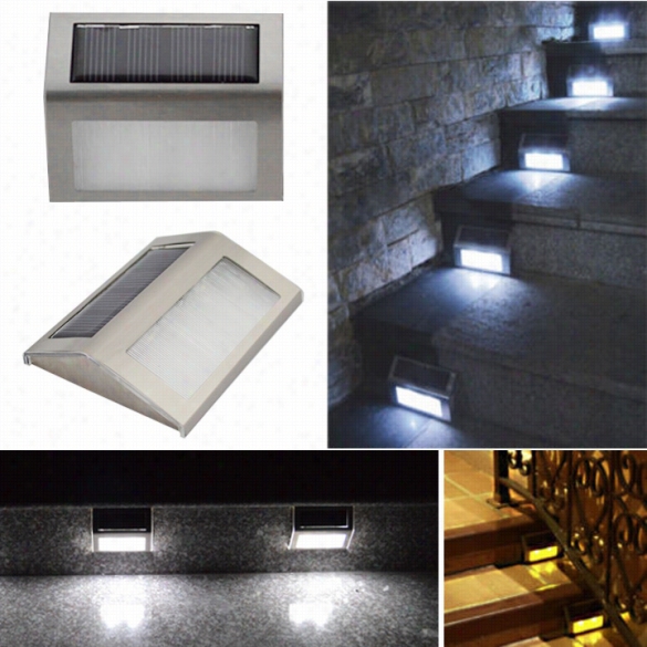 Solar Power Led Light Outdoor  Domicile Garden Yard Wall Pathway Stiar Staircase Lamp