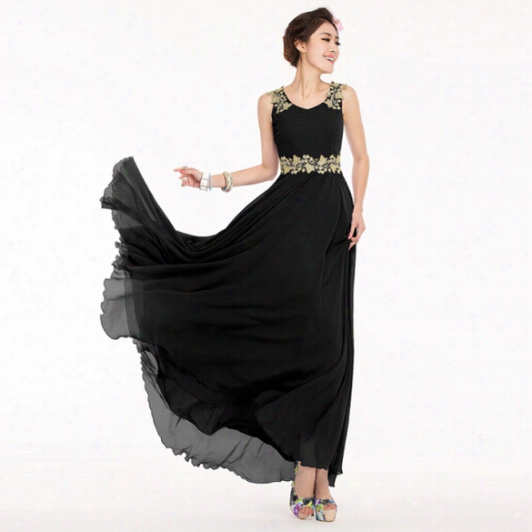 Stylish Nnew Fashion La Dy Women's Casual Sleeveless Party Cocktail Long Dress