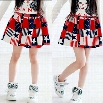 New Children Kids Girl's Casual Elastic Waist Flag Printed Short A-line Skirt