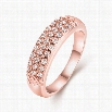 R018-A-8 Wholesale High Quality Nickle Free Antiallergic New Fashion Jewelry K Gold Plated Ring