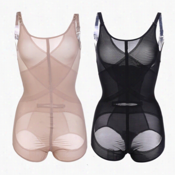 Women Postpartum Sliimming Shapewear Tummy Control Adjustable Strap Stretchable Solid Romper Bodysuits