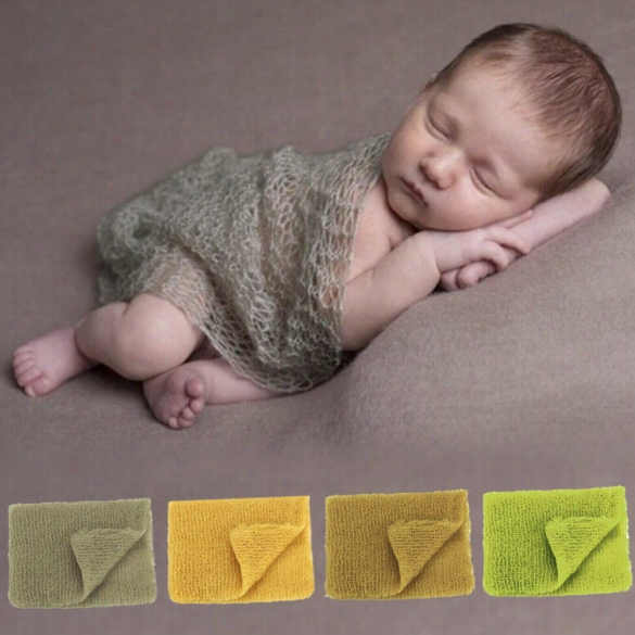 Baby Infant Stretch Join Ccrochet Wrap Photo Prop Newborn Baby Solid Photography Envelop