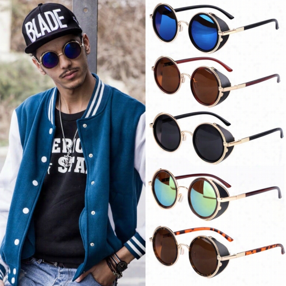 Cool Men Rereo Sunglasses Round Frame Restoring Mirror Eyewear Day-star  Glasses 9 Types