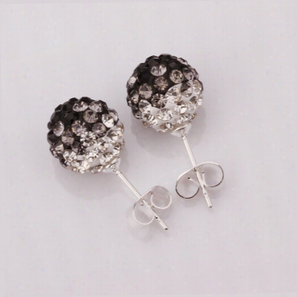 E106nickle  Free Factory Prjce Free Snipping Wholesale Fashion Silverr Crystal Earrings Shamb Alla Jewelry For Women