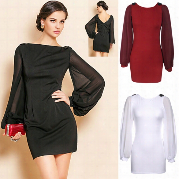 Fashion Ladies Owmen Antrn Slow Sleeve Party Evening Endure Use Bodycon Pencil Align