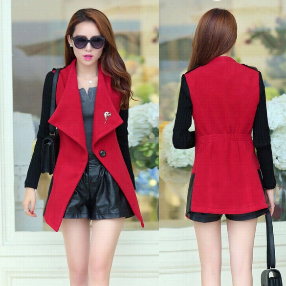 People Of ~ Warm Long Sleeve Parka Coat Jacket Lapel Trench Outerwear