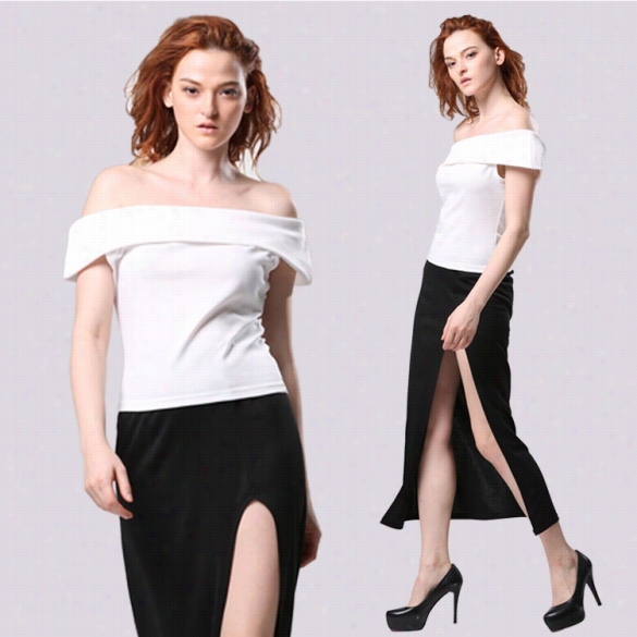 High Quality Stylis H Lady Women's New Fashion Sexy Off-shoulder Sleeveless Tops Blouse